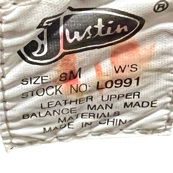 Justin LO991 Chip Brown Leather Lace-Up Moc Toe Chukka Boots Women US 8 medium - Picture 2 of 15